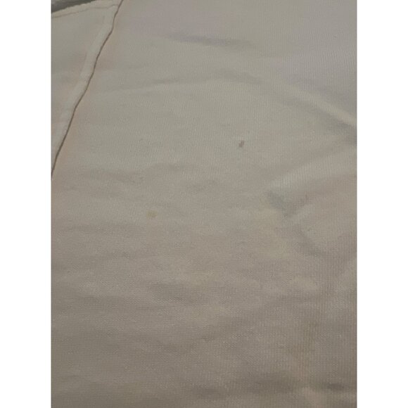 Lost Petal Linens White Tunic Tee Shirt Dress With Front Pockets & Sunflower L - Picture 6 of 10